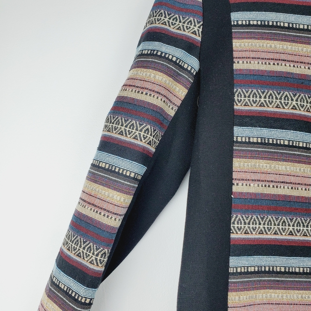 H&M Full ZIp Blazer Multi-Color Deco Lines Sz 6 - Picture 7 of 7